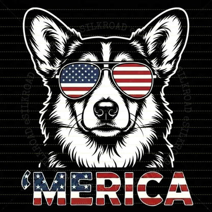 Comfort Colors® Vintage Dog 4th of July T-Shirt – Retro Patriotic Puppy Graphic Tee, Aesthetic Red White and Blue Dog Mom Dad Independence Day Top