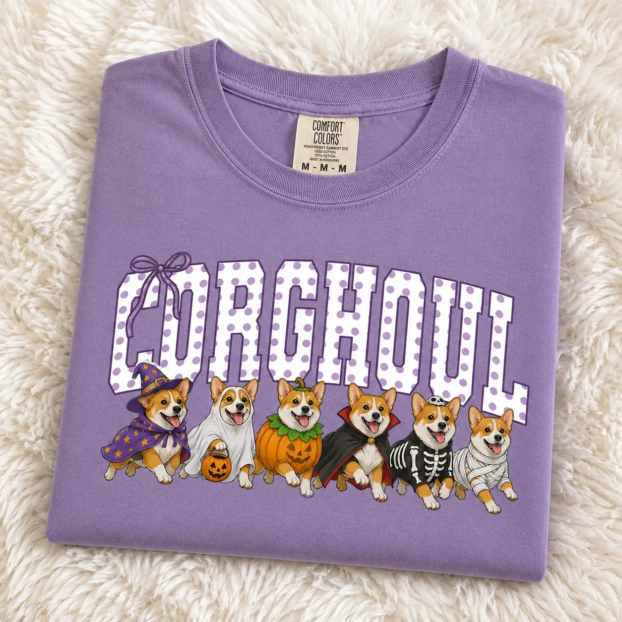 Comfort Colors® Dog Breeds Halloween T-Shirt – Funny Dog Mom Spooky Season Graphic Tee, Vintage Pet Lover Unisex Top