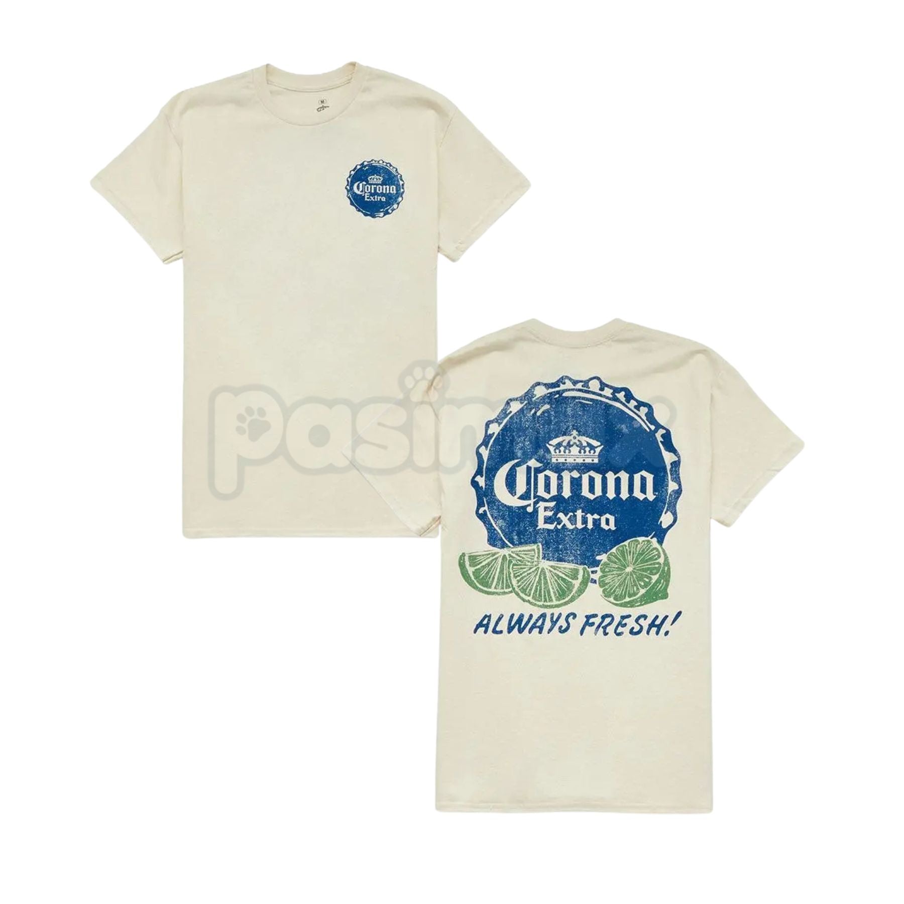 Corona Extra Official T-Shirt by PacSun - Men's Fresh Logo Beach Tee, Crisp Standard Fit Casual Top, Premium Summer Apparel-Pasimax
