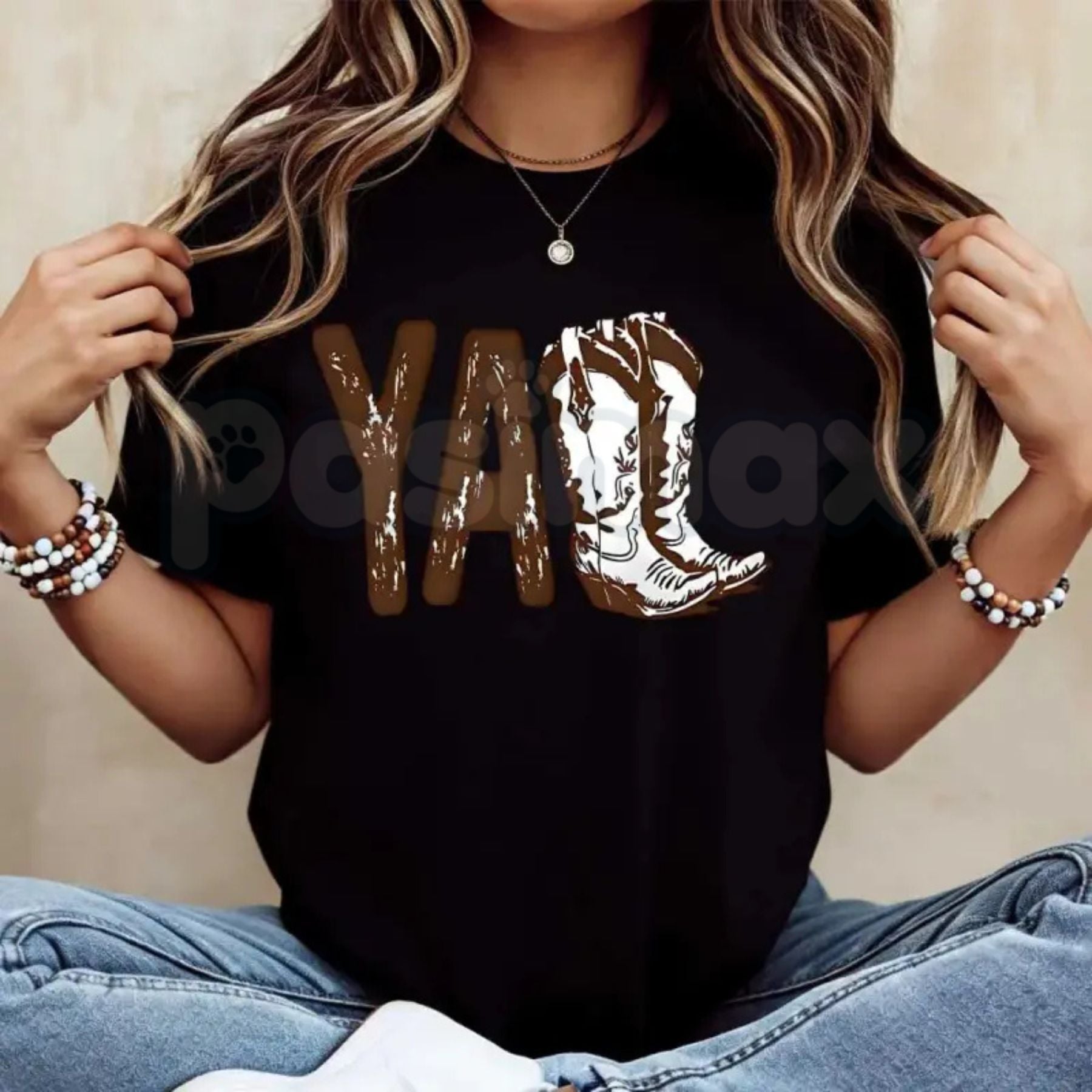 "Cowboy Boot Print" Western Graphic T-Shirt – Retro Country Music Rodeo Novelty Lifestyle Tee-Pasimax
