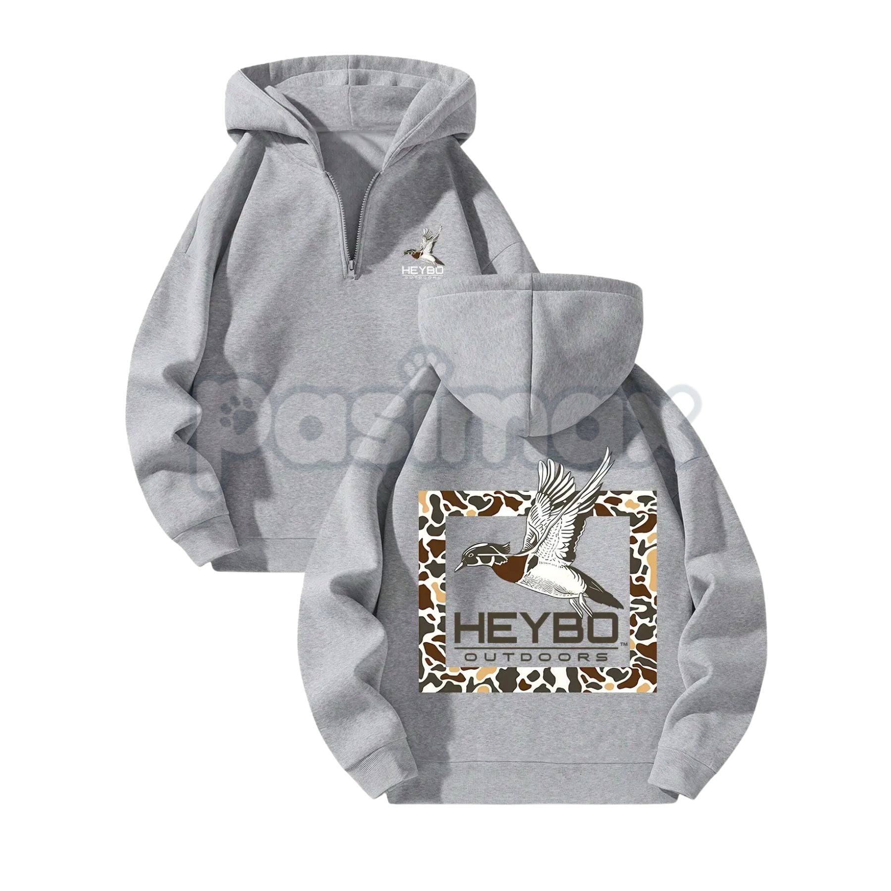 Cozy Half-Zip Men's Hooded Sweatshirt – Premium Garment-Dyed Fleece, Heavyweight Winter Pullover-Pasimax