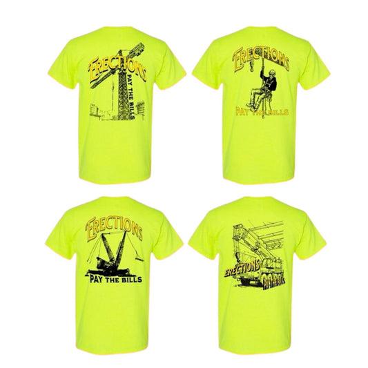 Crane Operator T-Shirt - "Pays the Bills" Blue Collar Work Tee, Men's Apparel Top-Pasimax