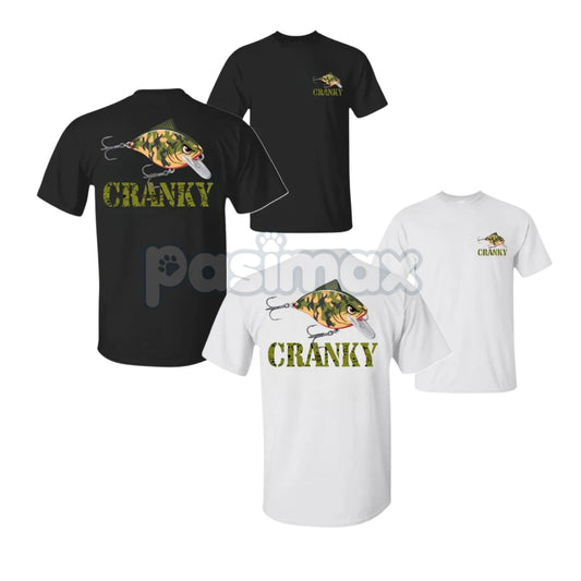 Crankbait T-Shirt - Camo Bass Fishing Lure Graphic Tee, Angler Humor Apparel for Men, Gift for Crankbait Lovers-Pasimax