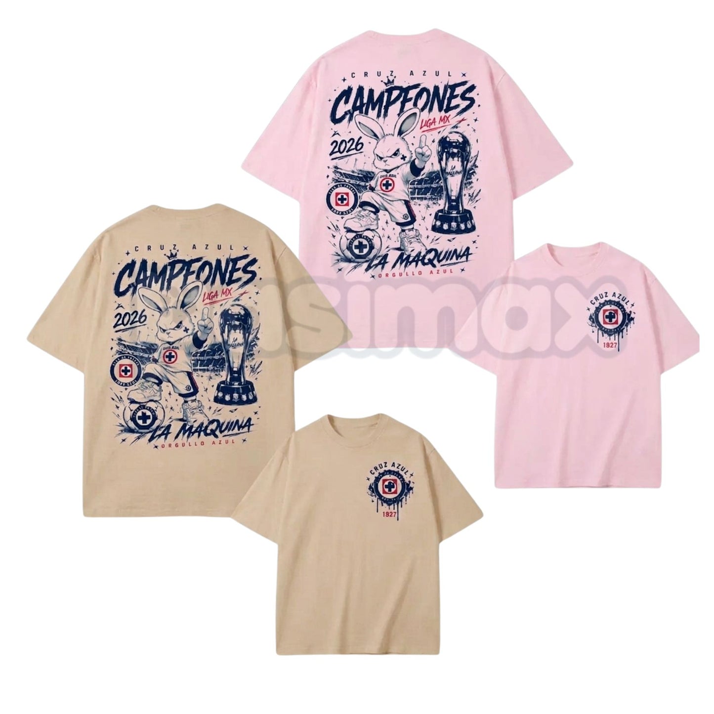 Cruz Azul Campeones 2026 T-Shirt – Liga MX Champion La Máquina Soccer Graphic Tee-Pasimax