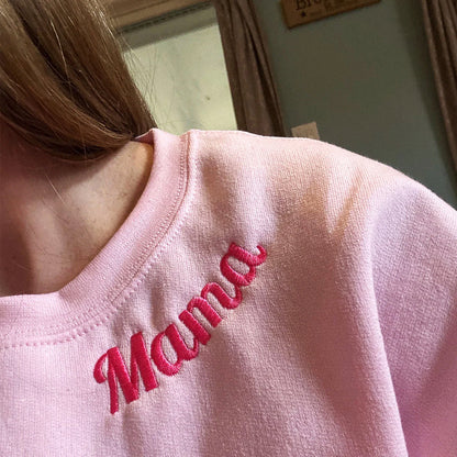 Custom Embroidered Aunt Sweatshirt Hoodie with Names on The Sleeve