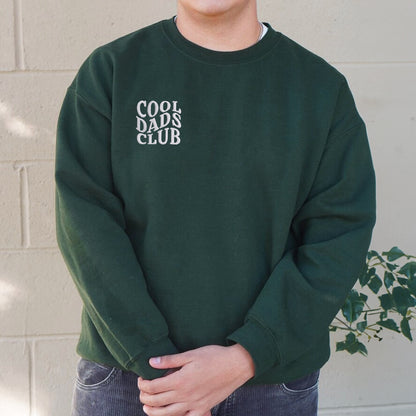 Custom Embroidered Cool Dads Club Sweatshirt Hoodie with Kid Names on Sleeve