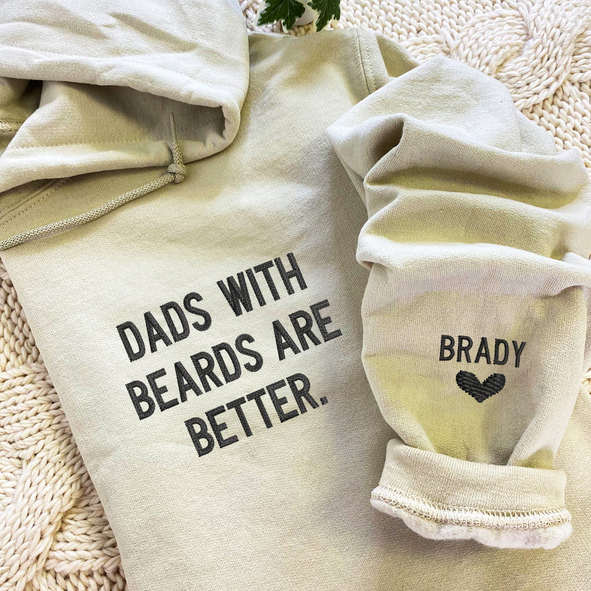 Custom Embroidered Dads with Beards Are Better Sweatshirt Hoodie