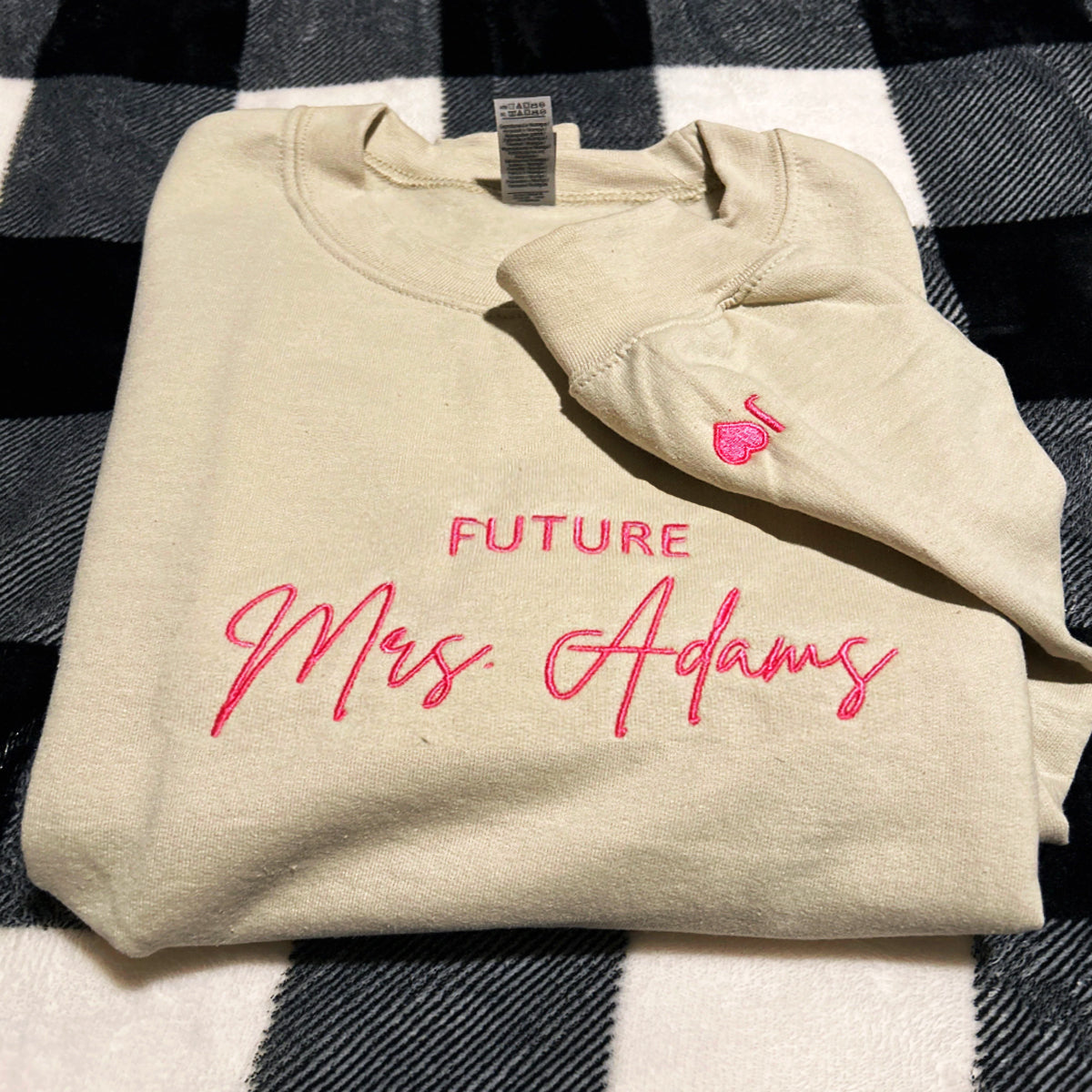 Custom Embroidered Future Mrs Sweatshirt Hoodie, Engagement Gifts for Bride