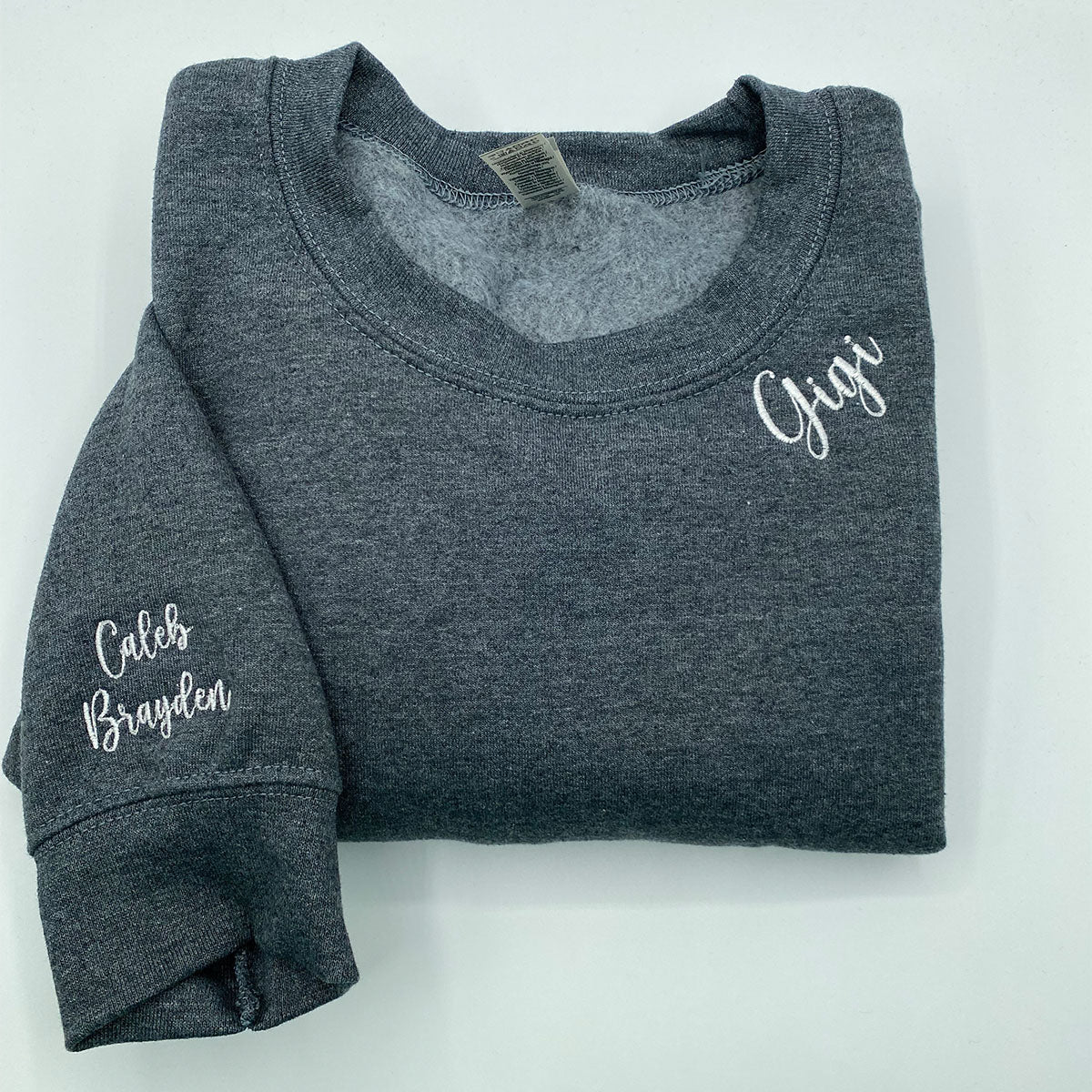 Custom Embroidered Gigi Sweatshirt Hoodie With Grandkids Names Crewneck, Perfect Gift for Grandmother