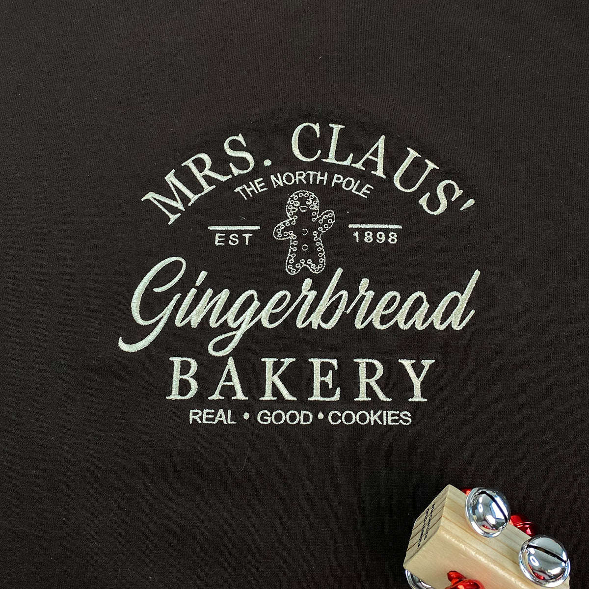 Custom Embroidered Gingerbread Bakery Sweatshirt Hoodie, Heartwarming for Christmas