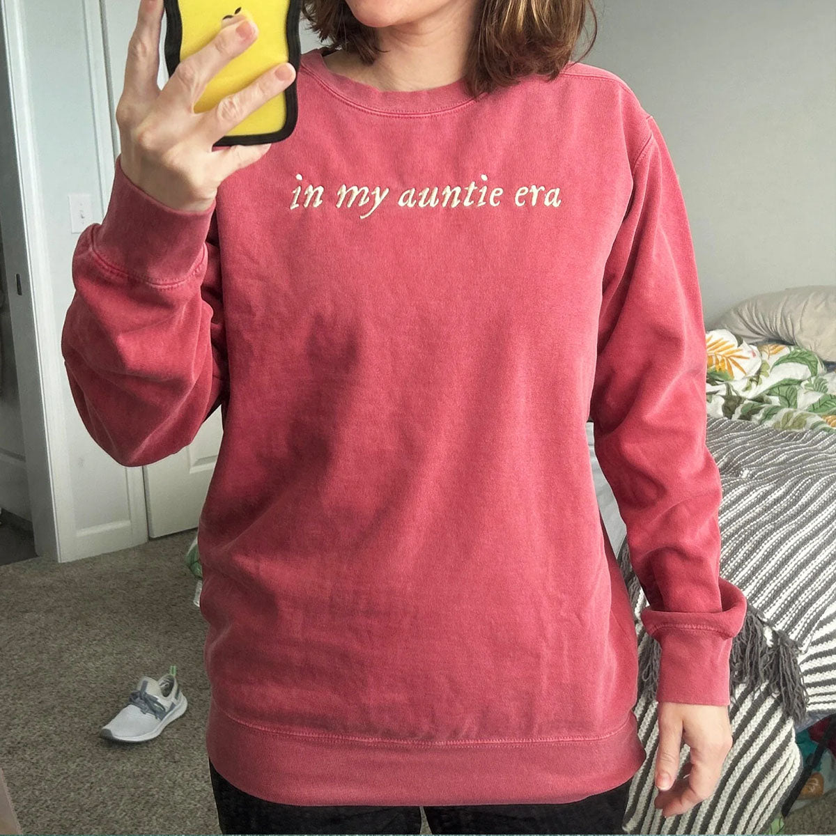 Custom Embroidered In My Auntie Era Sweatshirt