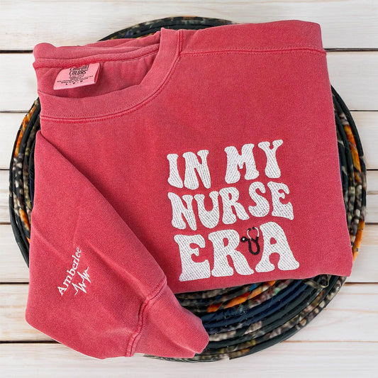 Custom Embroidered In My Nurse Era Sweatshirt, Best Nurse Gift Ideas