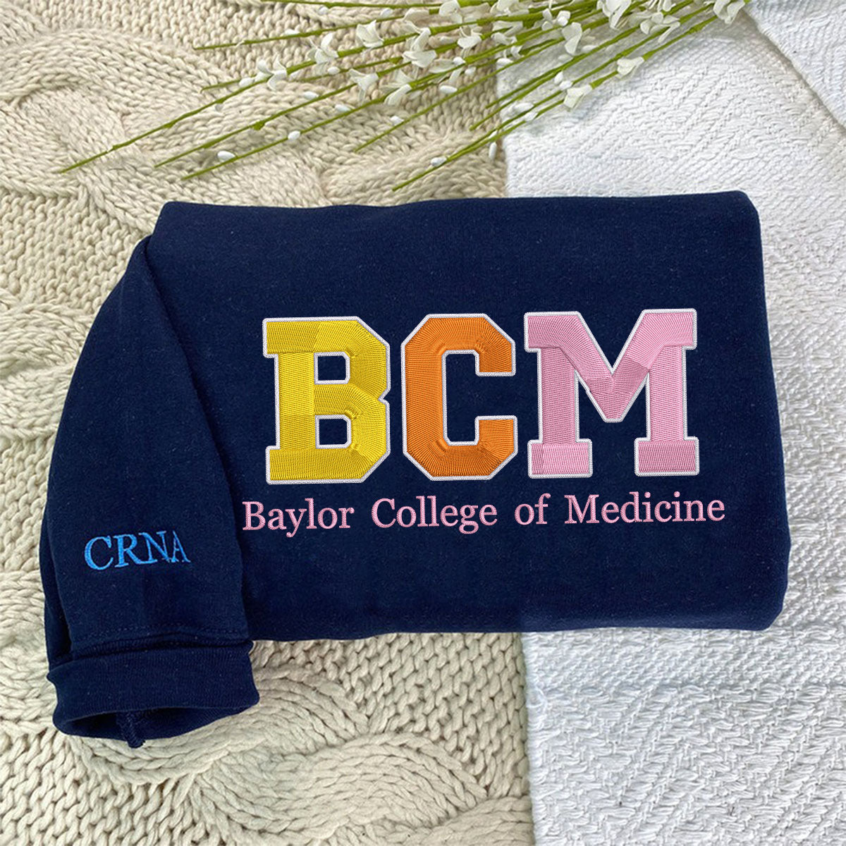 Custom Embroidered Initials Sweatshirts & Hoodies - Personalized University, College for Student