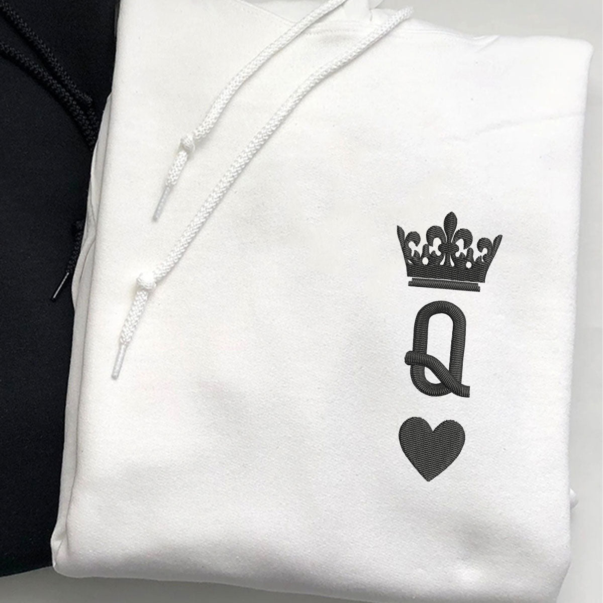 Custom Embroidered King and Queen Sweatshirt Hoodie, Couple Gift  Ideas for Valentine's day