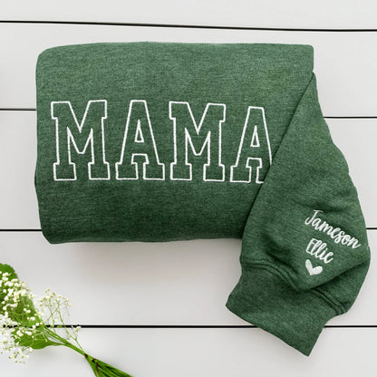 Custom Embroidered Mama Sweatshirt Hoodie with Est Year