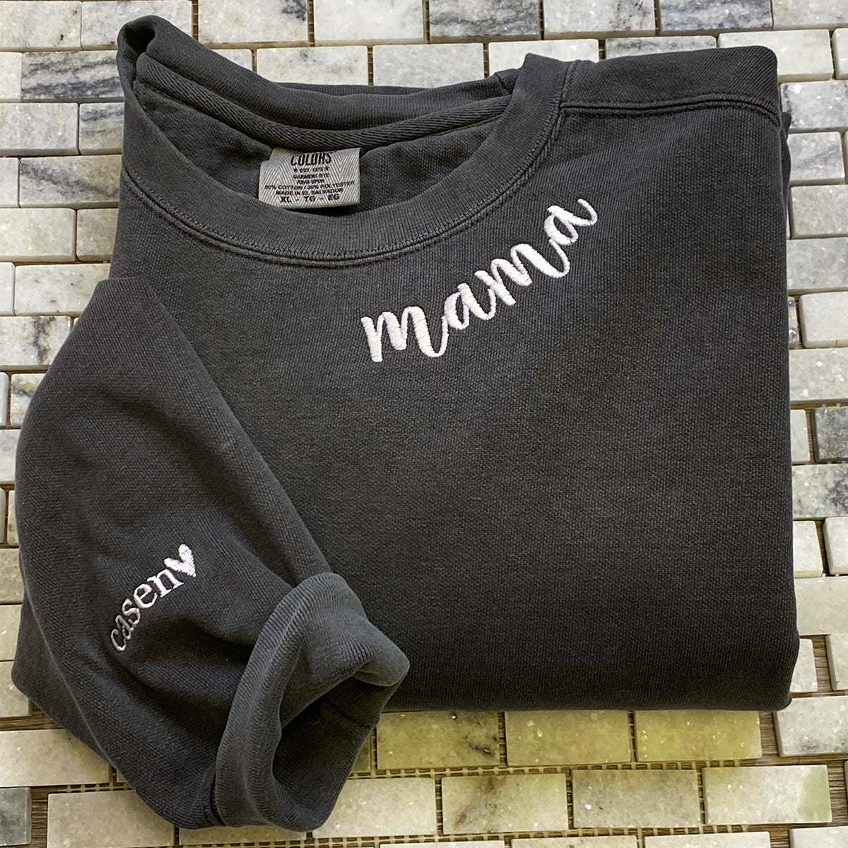 Custom Embroidered Mama Sweatshirt, Mother's Day Gift for Mom