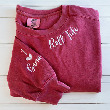 Custom Embroidered Mama Sweatshirt, Mother's Day Gift for Mom