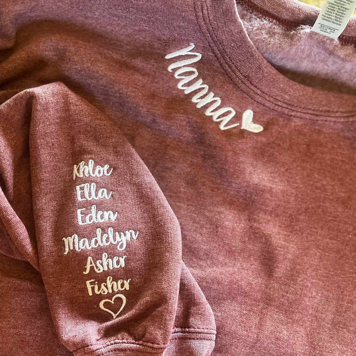 Custom Embroidered Mamaw Sweatshirt Hoodie, Birthday Gift for Mom