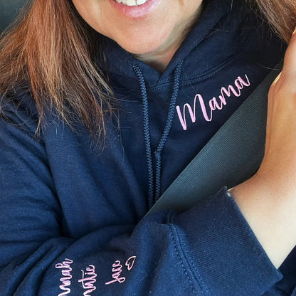 Custom Embroidered Mamaw Sweatshirt Hoodie, Birthday Gift for Mom