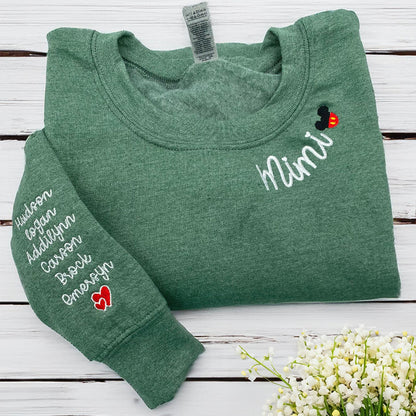 Custom Embroidered Mimi Sweatshirts & Hoodies - Personalized Crewneck for Grandmother