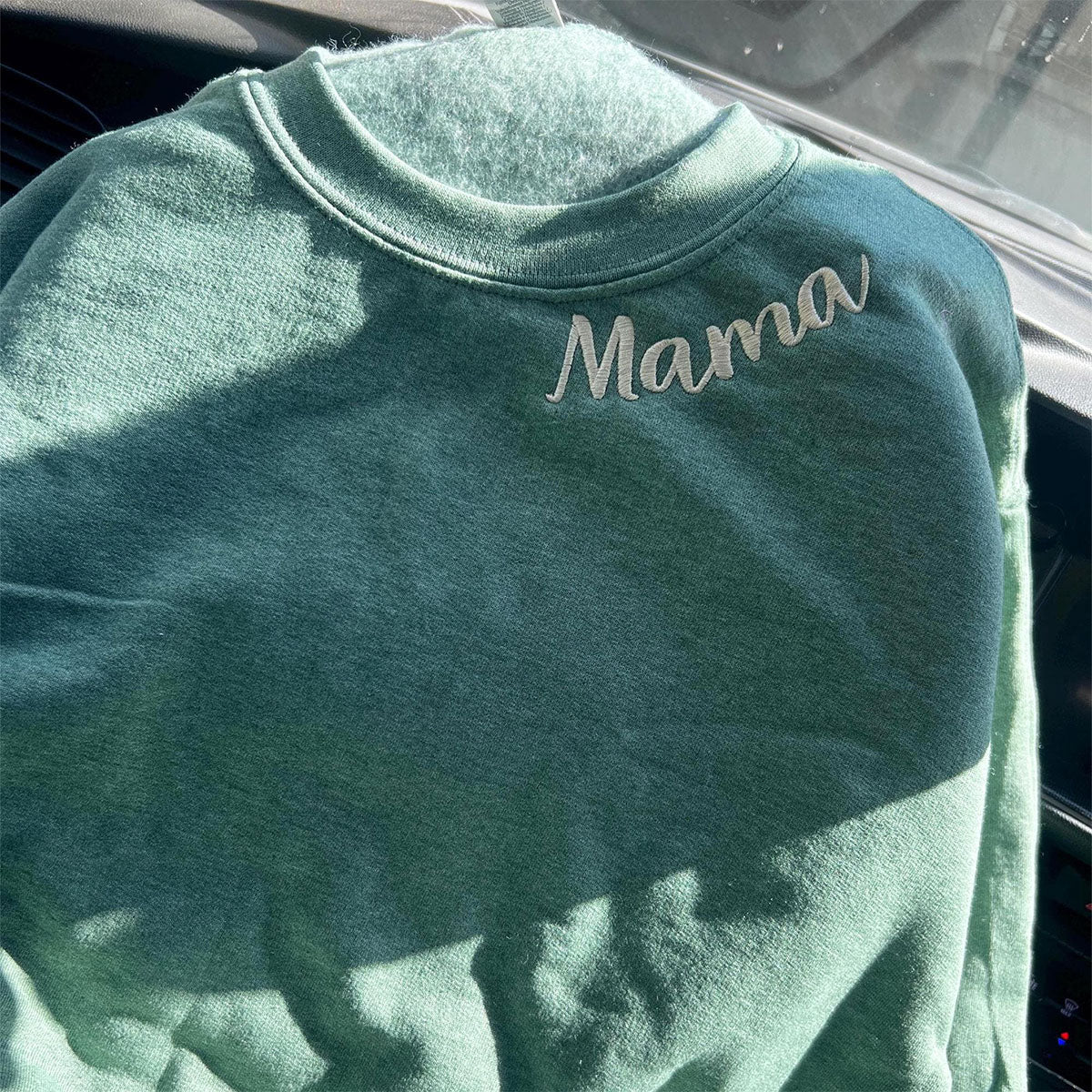 Custom Embroidered Mom Sweatshirts & Hoodies - Personalized Crewneck with Kids Name on Sleeve