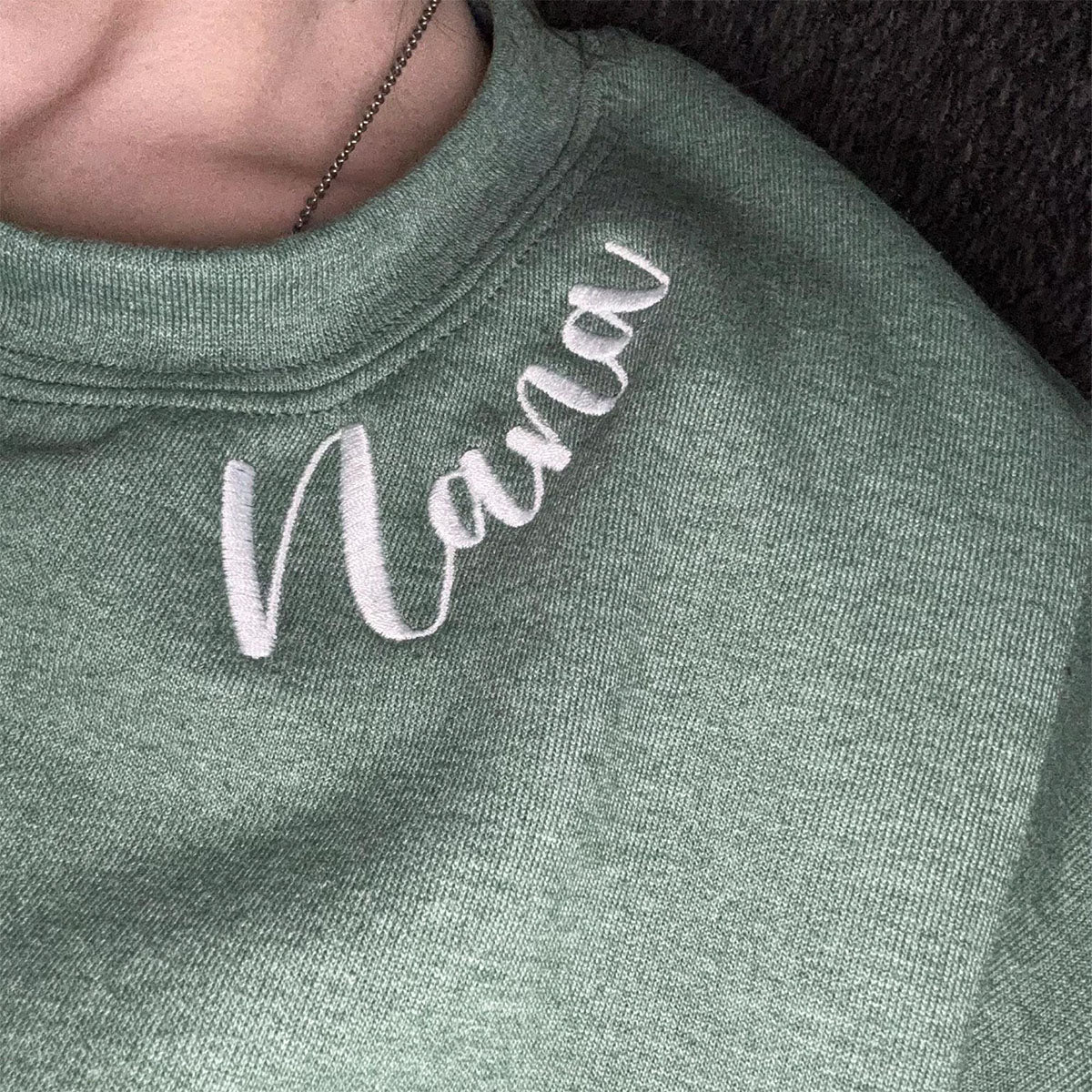 Custom Embroidered Mom Sweatshirts & Hoodies - Personalized Crewneck with Kids Name on Sleeve