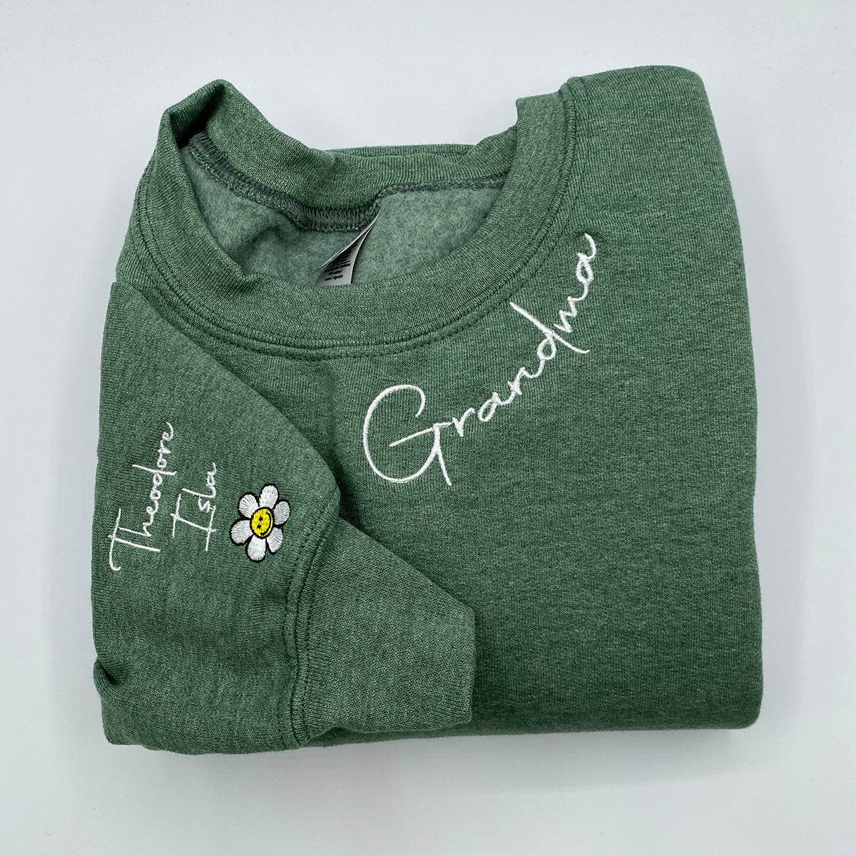 Custom Embroidered Nona Sweatshirt Hoodie with Initial Heart