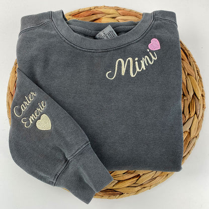 Custom Embroidered Nonnie Sweatshirt, Best Gift for Grandparents