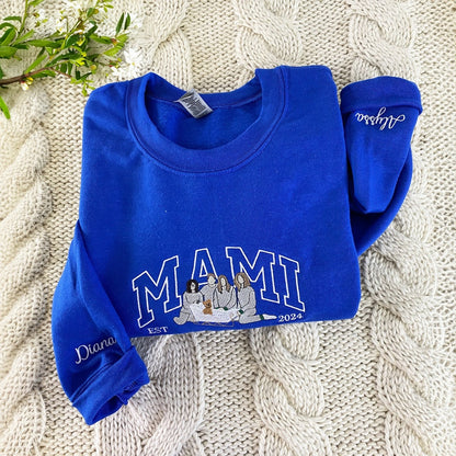 Custom Embroidered Portrait From Your Photo Sweatshirt, Personalized Portrait Hoodie, Birthday Gift Ideas