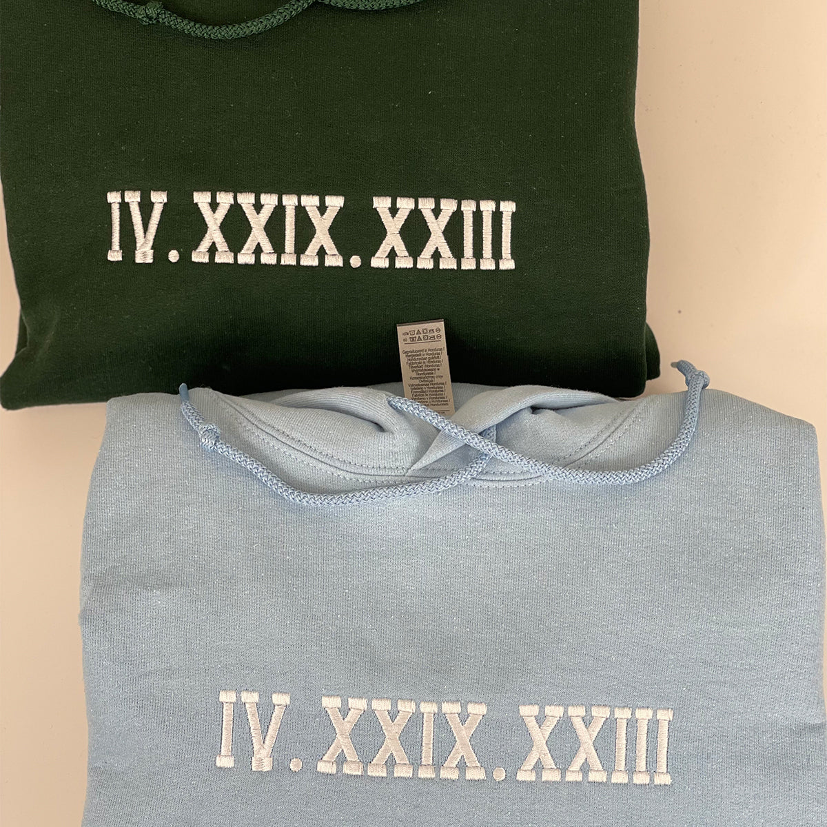 Custom Embroidered Roman Numeral Sweatshirt Hoodie