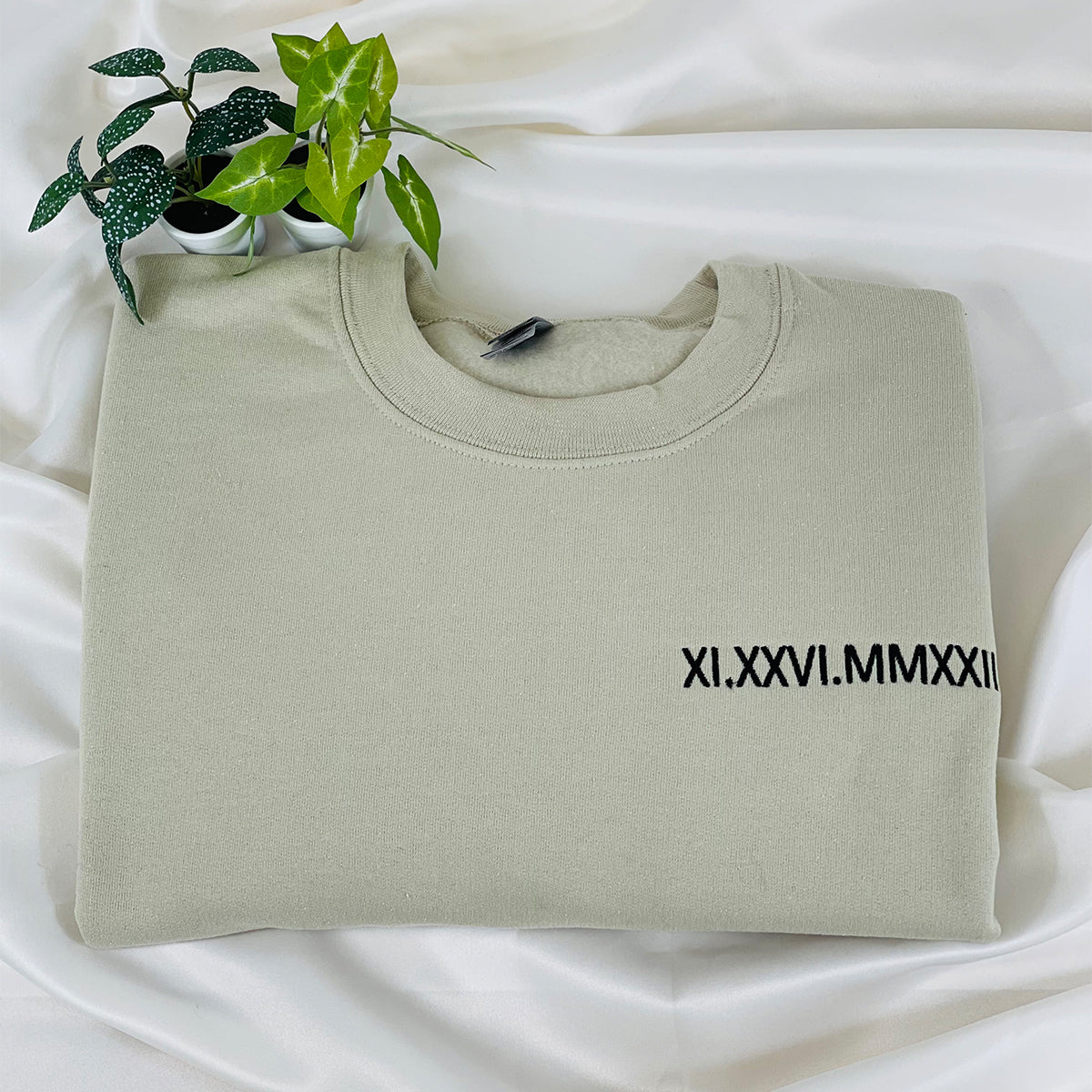 Custom Embroidered Roman Numeral Sweatshirt Hoodie