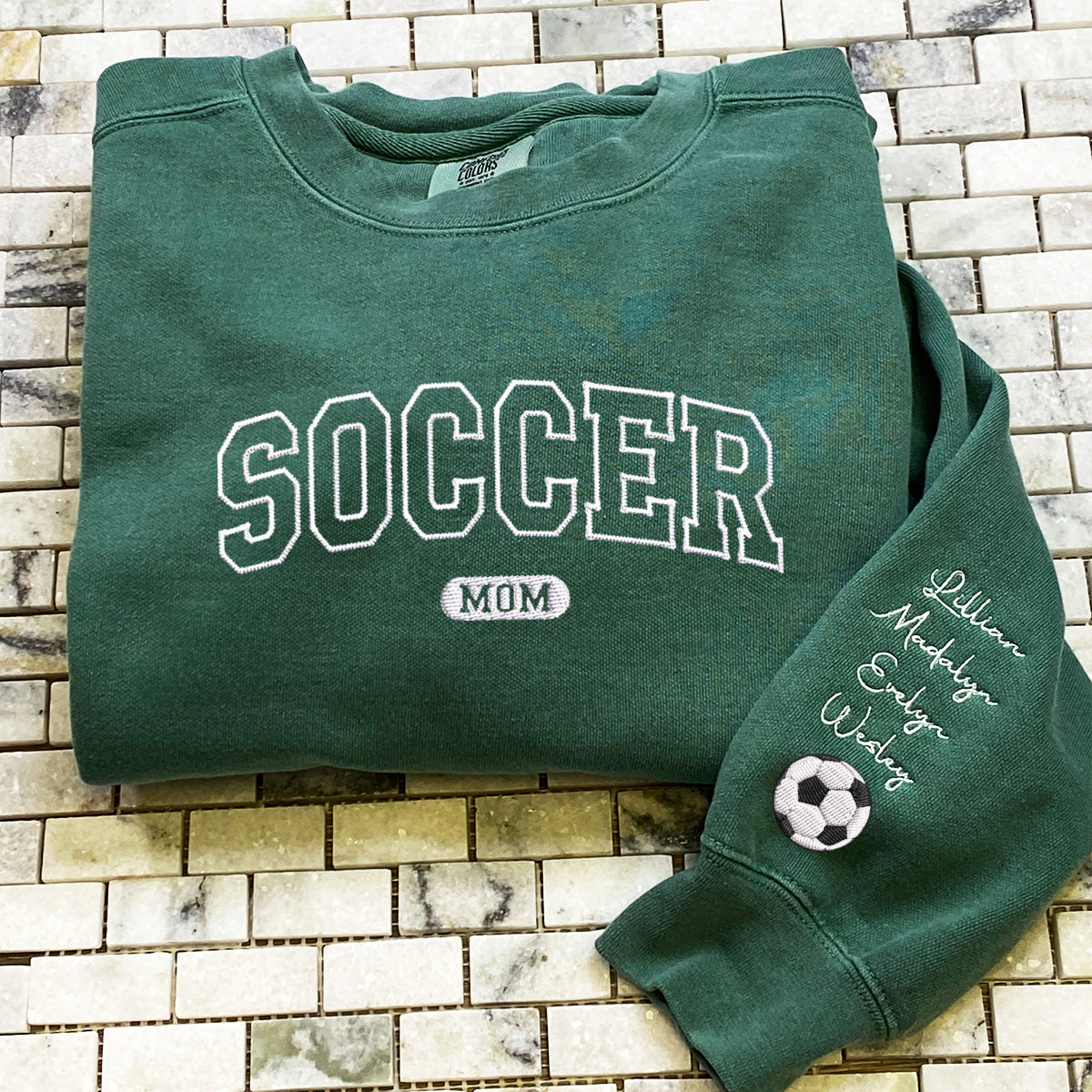 Custom Embroidered Soccer Mom Sweatshirt