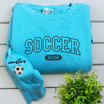 Custom Embroidered Soccer Mom Sweatshirt