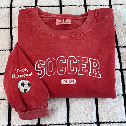 Custom Embroidered Soccer Mom Sweatshirt