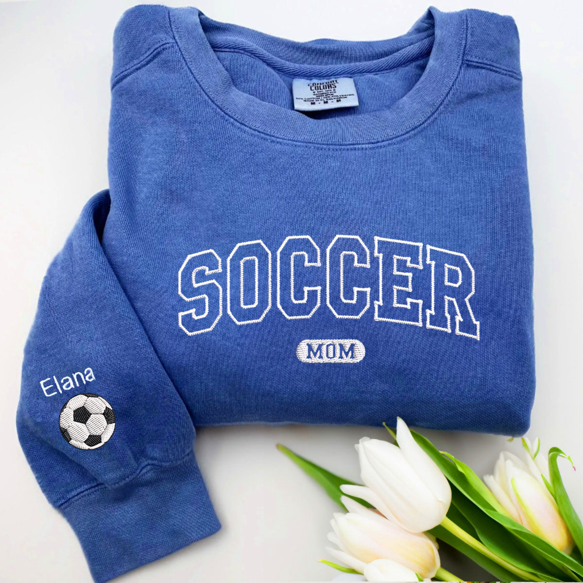 Custom Embroidered Soccer Mom Sweatshirt