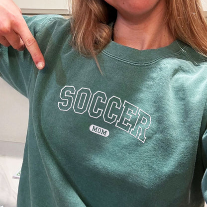 Custom Embroidered Soccer Mom Sweatshirt