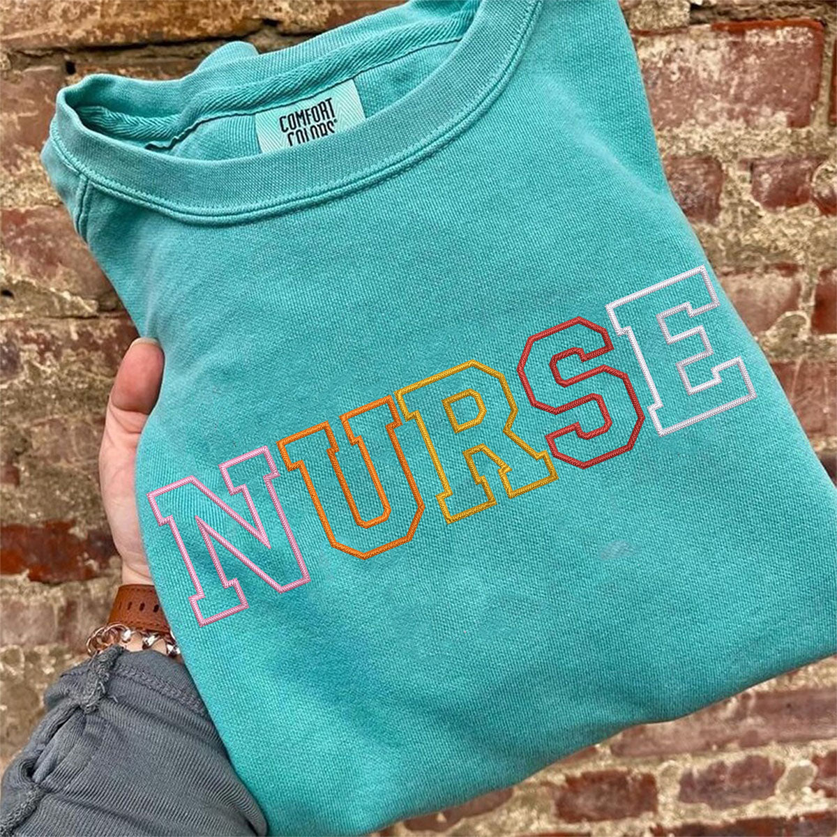 Custom Embroidered Sweatshirts - Personalized Gift for Nurse