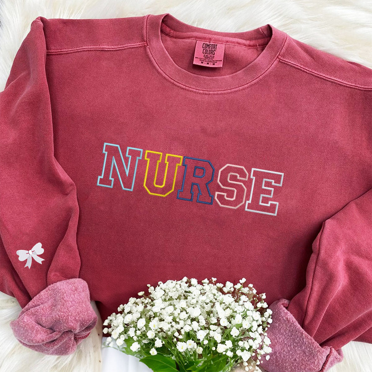 Custom Embroidered Sweatshirts - Personalized Gift for Nurse