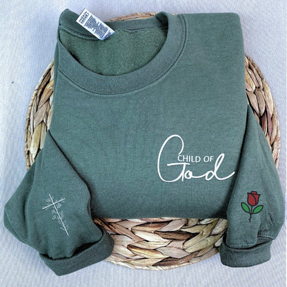 Custom Embroidered Sweatshirts & Hoodies - Personalized Child of God for Christians