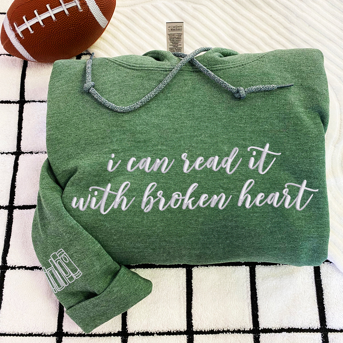 Custom Embroidered Sweatshirts & Hoodies - Personalized I Can Read It With Broken Heart for Book Lovers