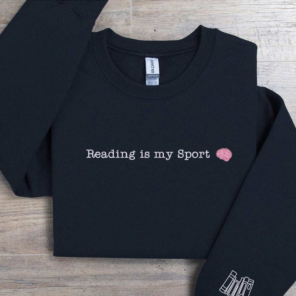 Custom Embroidered Sweatshirts & Hoodies - Personalized Reading is My Sport