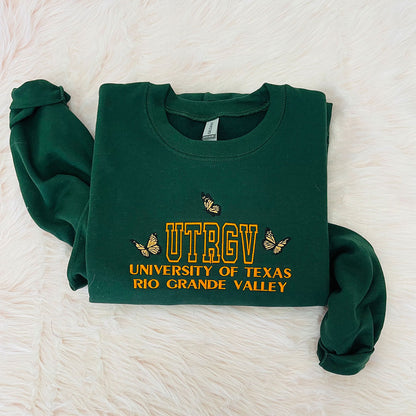 Custom Embroidered University College Initials Sweatshirt Hoodie, Unique Gift for Freshman