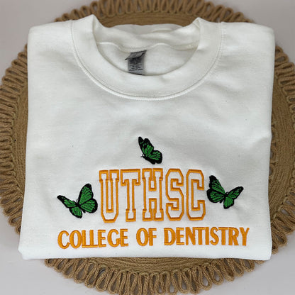 Custom Embroidered University College Initials Sweatshirt Hoodie, Unique Gift for Freshman