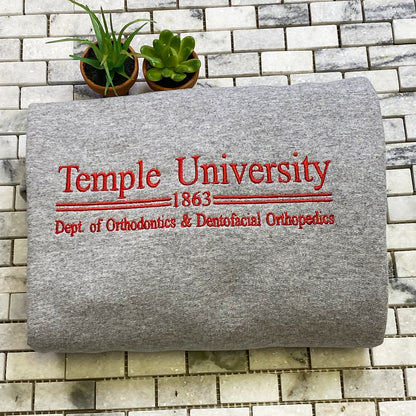 Custom Embroidered University Sweatshirt Hoodie with School Name and EST Year