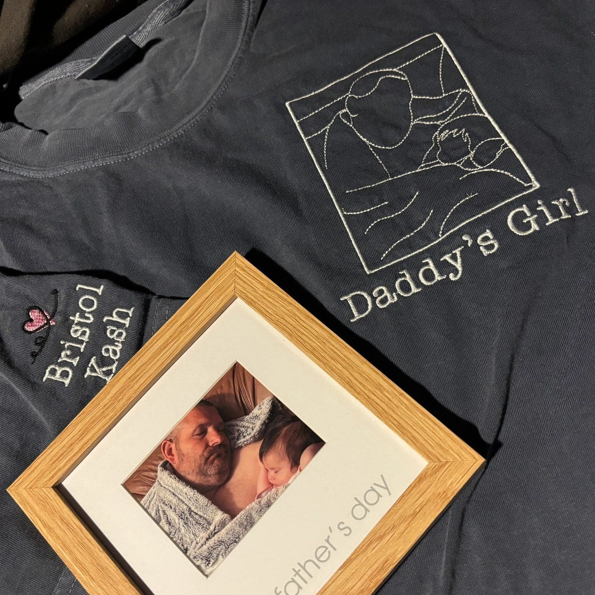 Custom Embroidered Portrait Sweatshirt from Photo, Personalized Valentine’s Gift for Couples