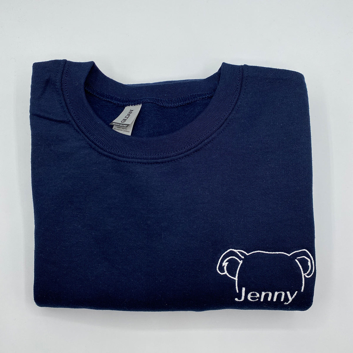 Custom Embroidered Sweatshirt Hoodie with Dog Ears & Name Personalized Pet Lover Gift Unique