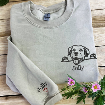 Custom Dog Portrait Sweatshirt, Pet Portrait Hoodie, Dog Mom Gift, Custom Dog Gifts For Owners, Gift For Him