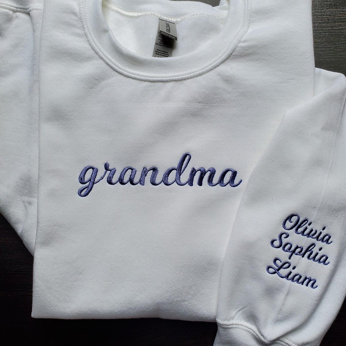 Custom Embroidered Grandma Sweatshirt – A Cozy Keepsake for Grandma