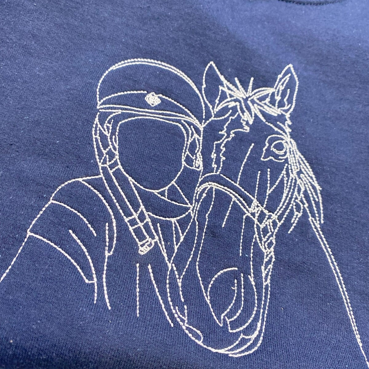 Custom Embroidered Horse Portrait Sweatshirt - Hoodie, Horse Lover Club, Perfect Gift for Horse Lovers