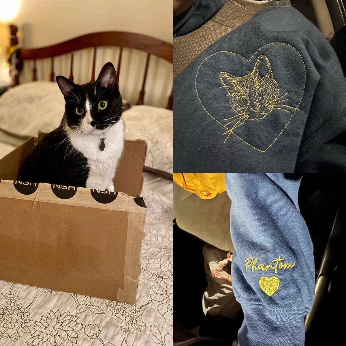 Custom Pet Portrait From Photo Sweatshirt, Dog Dad Hoodie, Cat Mom Gift, Dog Dad Gift, Pet Memorial Gift